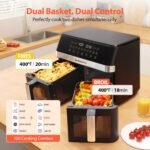 12QT Large Dual Air Fryer, 10-in-1 with SyncCook, ProTemp & UltraCrisp Tech - Image 3