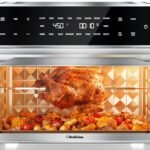 32QT Air Fryer Toaster Oven Combo with Rotisserie, Turbo Convection, Silver