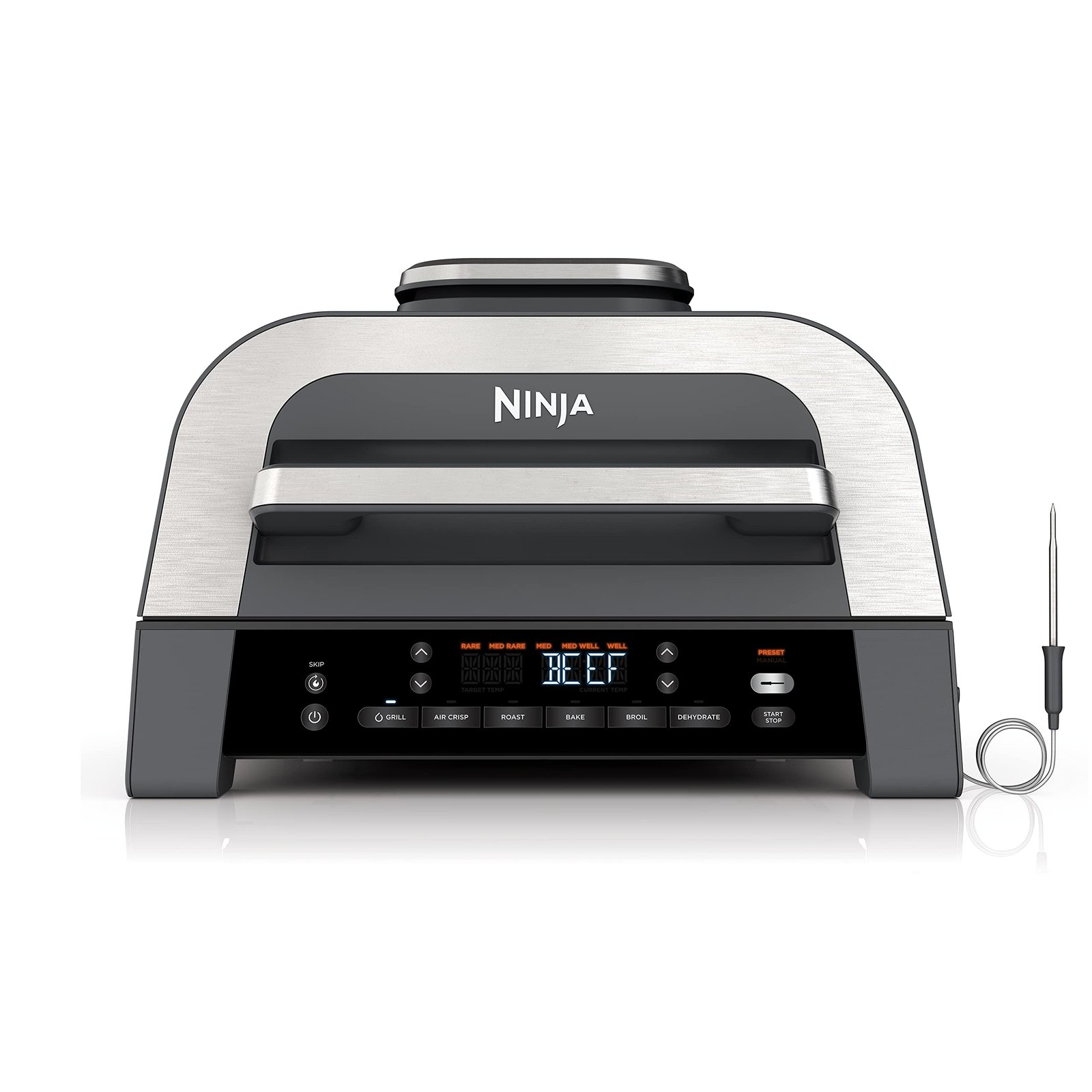 719PA1zrZ9L Ninja® Foodi® Smart XL 6-in-1 Indoor Grill & Air Fryer, Black/Silver, DG551 - Image 1