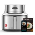 Cosori Iconic Stainless Steel Air Fryer, 6.5Qt, PFAS Free Ceramic Coating