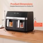 12QT Large Dual Air Fryer, 10-in-1 with SyncCook, ProTemp & UltraCrisp Tech - Image 2