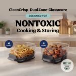 Ninja Crispi DualZone Glass Countertop Air Fryer, Cyberspace, DD101BL1 - Image 3