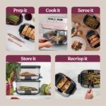 Ninja Crispi DualZone Glass Countertop Air Fryer, Rose Quartz, DD101PK1 - Image 4