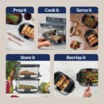 Ninja Crispi DualZone Glass Countertop Air Fryer, Cyberspace, DD101BL1 - Image 4