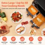 12QT Large Dual Air Fryer, 10-in-1 with SyncCook, ProTemp & UltraCrisp Tech - Image 6