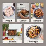 Ninja Crispi Pro Glass Air Fryer, 6-in-1, Bone, AS101LG - Image 8