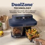 Ninja Crispi DualZone Glass Countertop Air Fryer, Cyberspace, DD101BL1 - Image 2