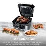 Ninja® Foodi® 5-in-1 XL Indoor Grill & Air Fryer, Black/Grey, AG301 - Image 2