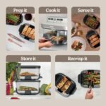 Ninja Crispi DualZone Glass Countertop Air Fryer, Bone, DD101IV2 - Image 4