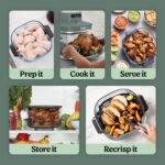 Ninja Crispi Pro Glass Air Fryer, 6-in-1, Ash Grey, AS101DG - Image 8