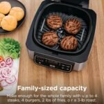 Ninja® Foodi® 5-in-1 XL Indoor Grill & Air Fryer, Black/Grey, AG301 - Image 3
